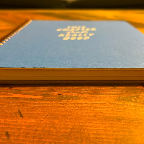 NWT “this chapter feels really good” spiral notebook 8.5”x6.5” - Picture 3 of 4